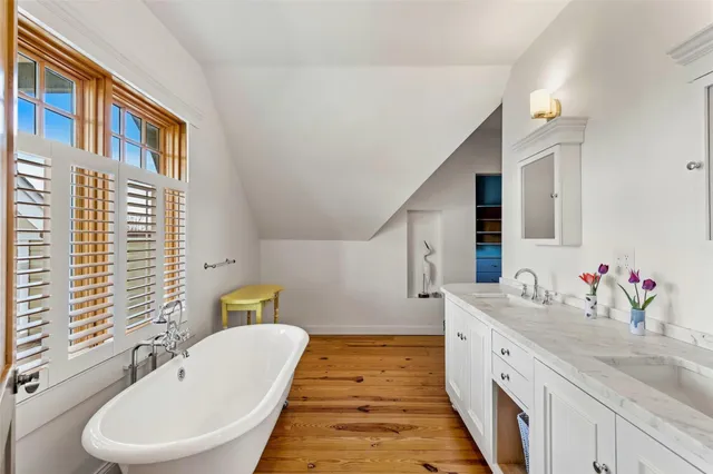 a bathroom with a shower and a toilet