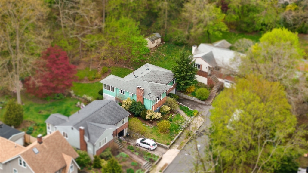 22 Rambler Road Boston, MA 02130 - Photo 26 of 28 an aerial view of house with yard and mountain view in back