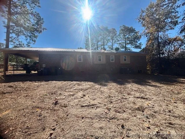 a backyard of a house