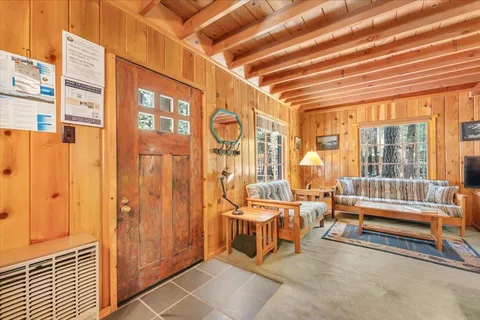 a outdoor space with hardwood