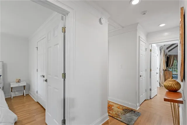 a view of a livingroom with furniture and a flat screen tv