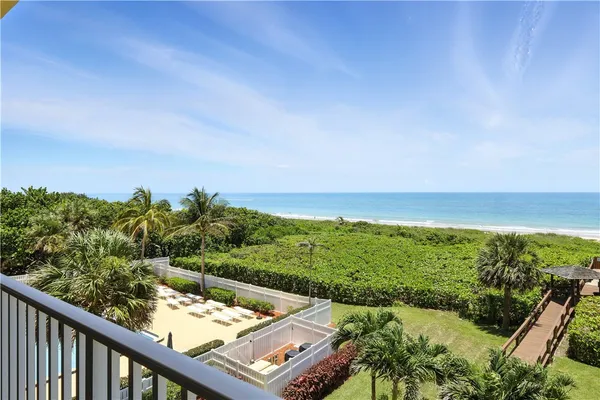 a view of a balcony