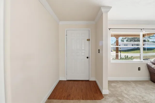 an empty room with window