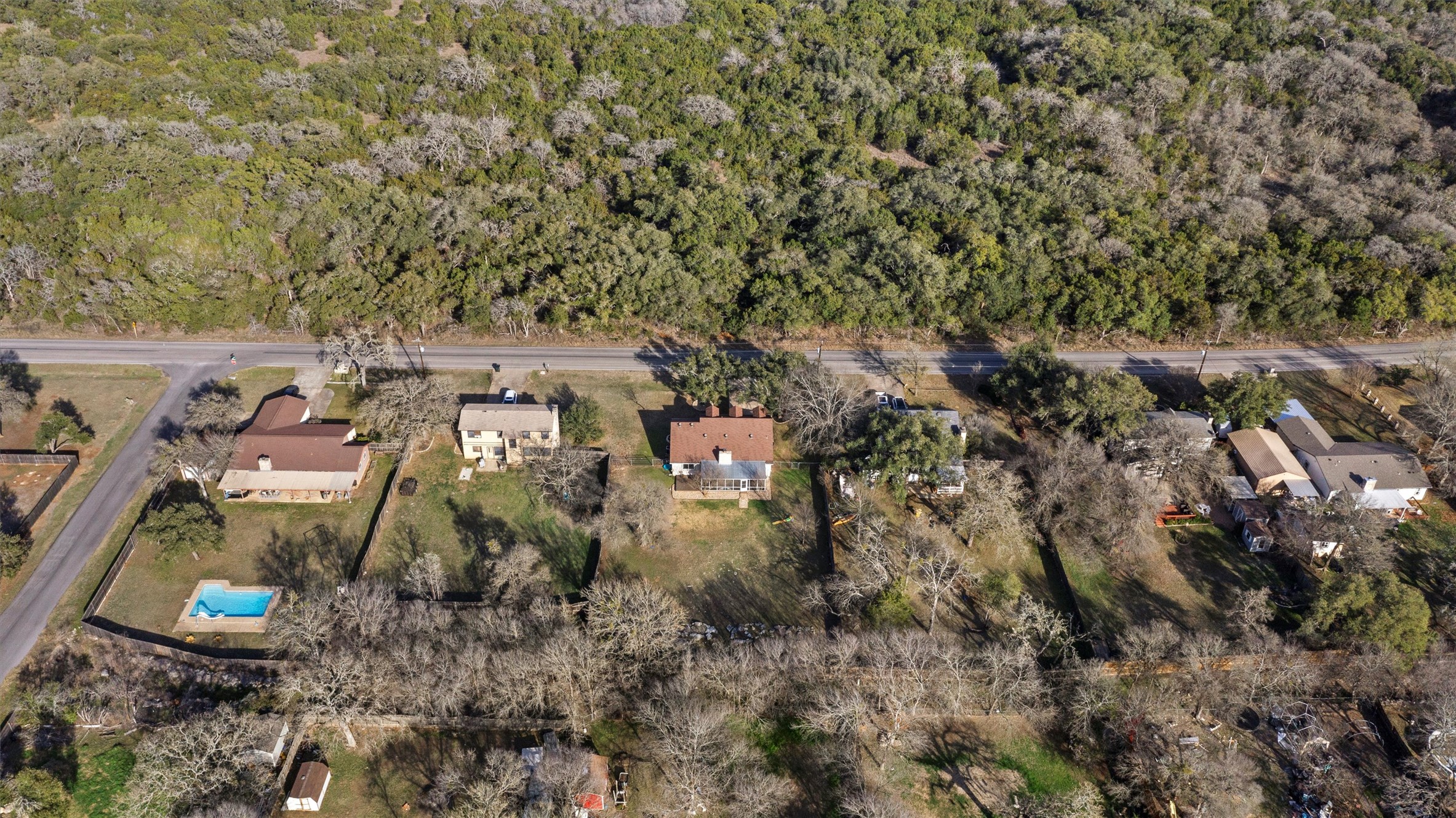 3431 Bliss Spillar Road Manchaca, TX 78652 - Photo 27 of 30 Bird's eye view of a heavily wooded area