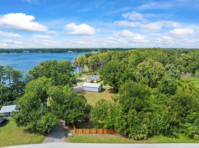 a view of a garden with an outdoor space