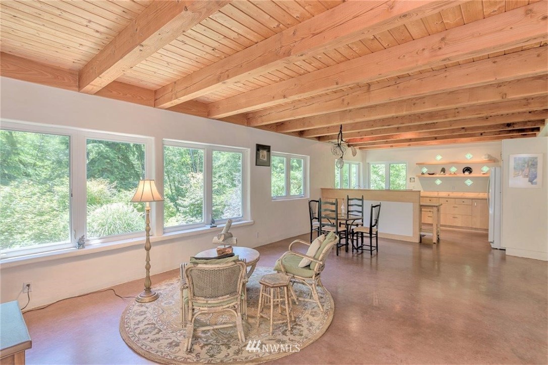 105 Naylor Creek Road Chimacum, WA 98325 - Photo 6 of 24 a dining room with furniture window and outside view