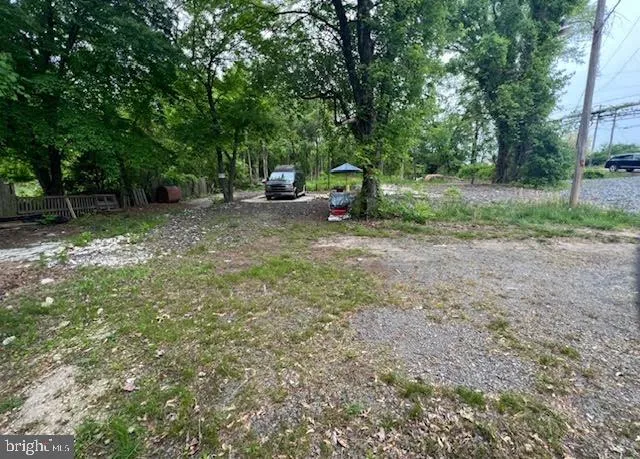 a view of backyard with outdoor and green space