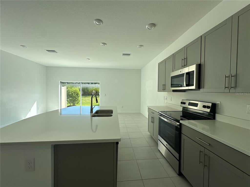 2416 Paravane Way Wesley Chapel, FL 33543 - Photo 10 of 35 a kitchen with a sink a counter top space appliances and cabinets