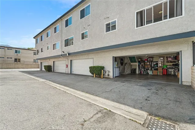 a view of a building with a street