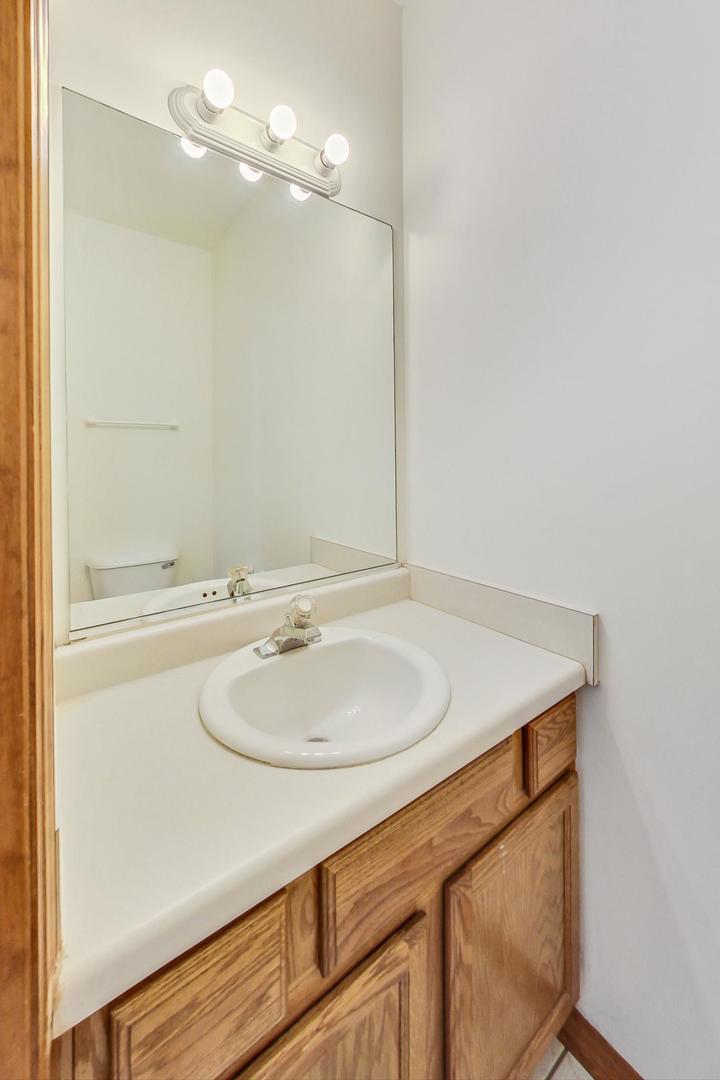 565 Goodwin Drive Bolingbrook, IL 60440 - Photo 15 of 44 a bathroom with a sink vanity and a mirror