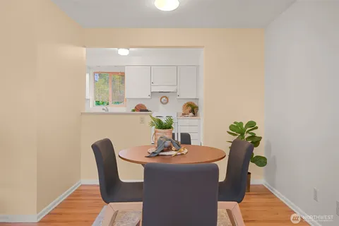 a view of a bedroom from a hallway