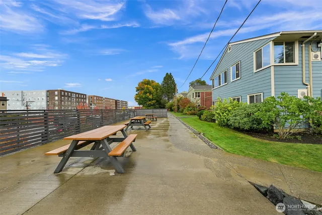 a living room with a table