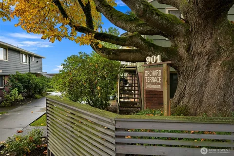 a view of a chair and tables in the patio