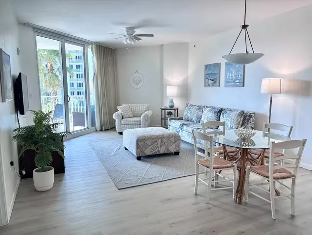 a view of a multi story building