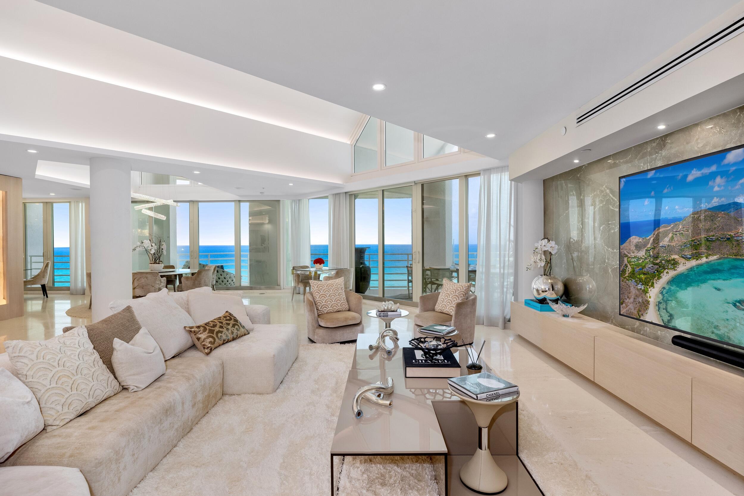 800 South Ocean Boulevard, Unit PH6 Boca Raton, FL 33432 - Photo 16 of 69 a living room with furniture and a large window
