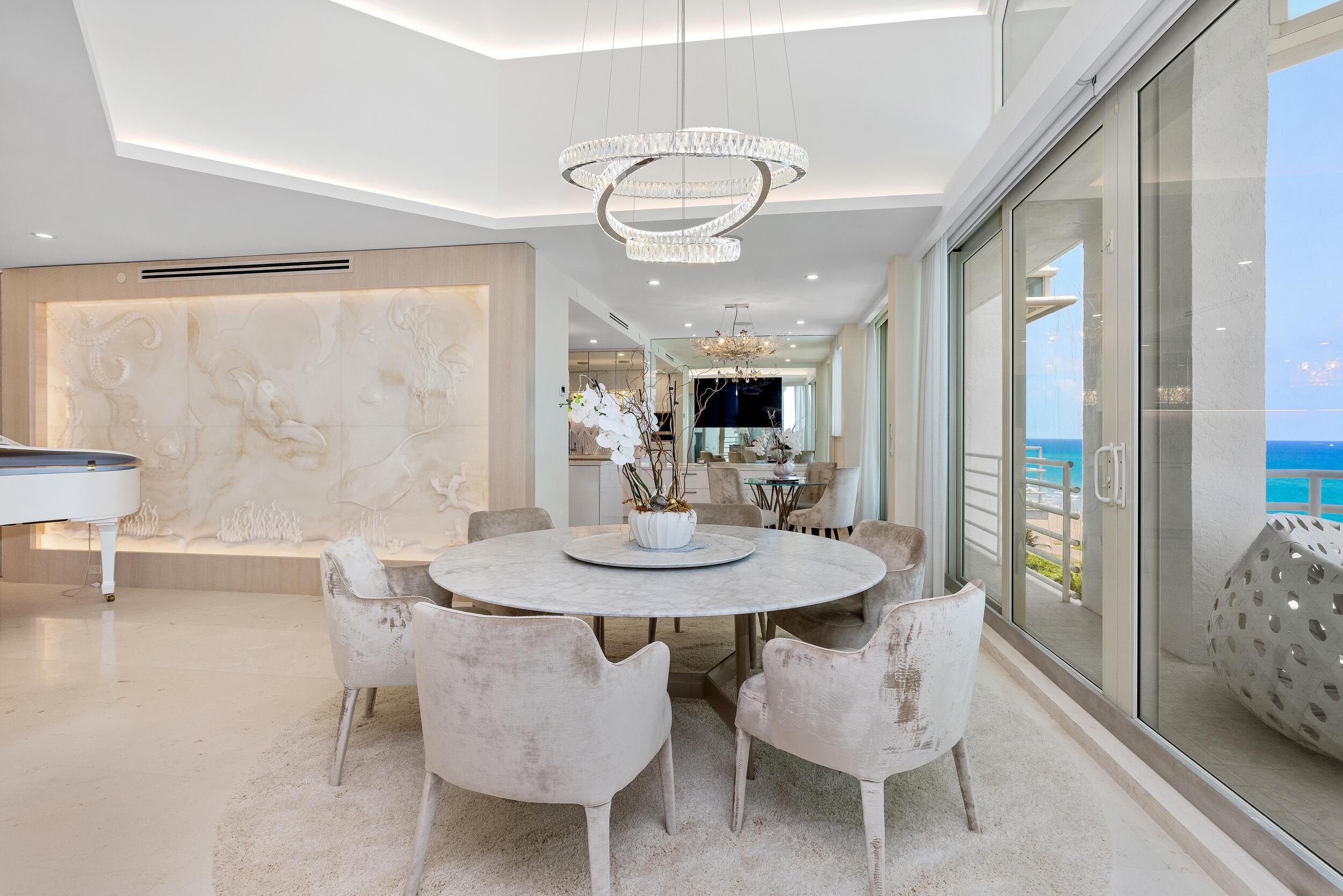 800 South Ocean Boulevard, Unit PH6 Boca Raton, FL 33432 - Photo 26 of 69 a view of a dining room with furniture window and outside view