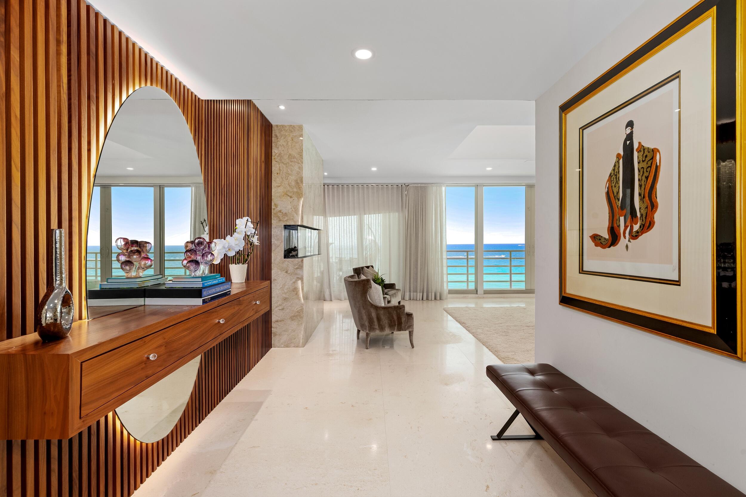 800 South Ocean Boulevard, Unit PH6 Boca Raton, FL 33432 - Photo 32 of 69 a living room with furniture and a large window