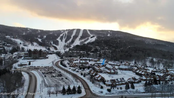 a view of city and mountain