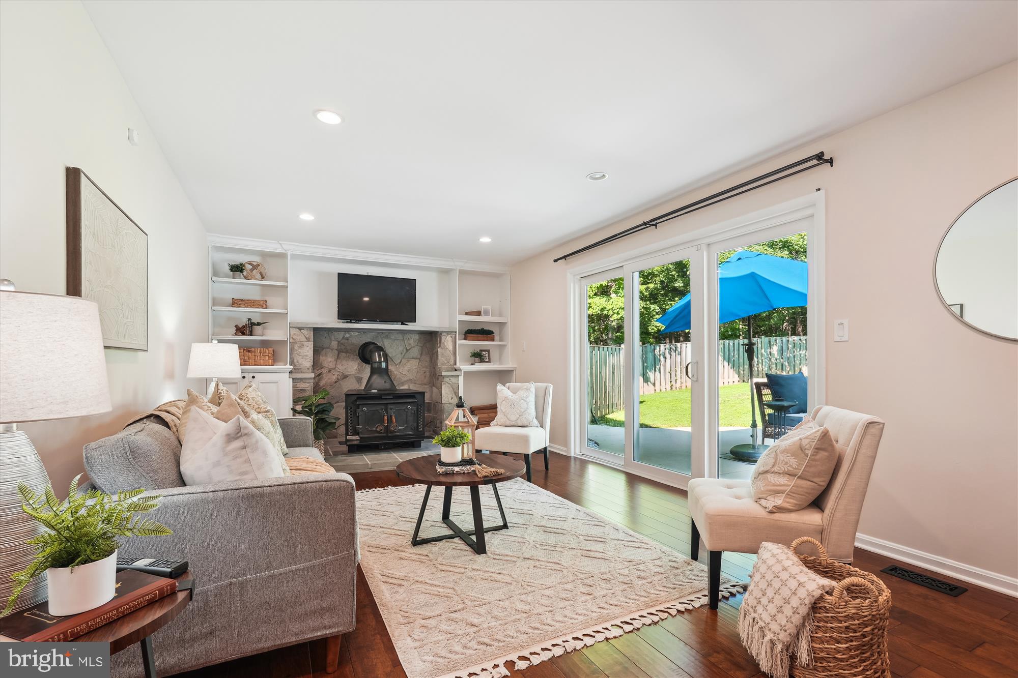 17721 Lisa Drive Derwood, MD 20855 - Photo 27 of 87 a living room with furniture large window and a flat screen tv