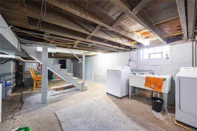 a view of storage and utility room