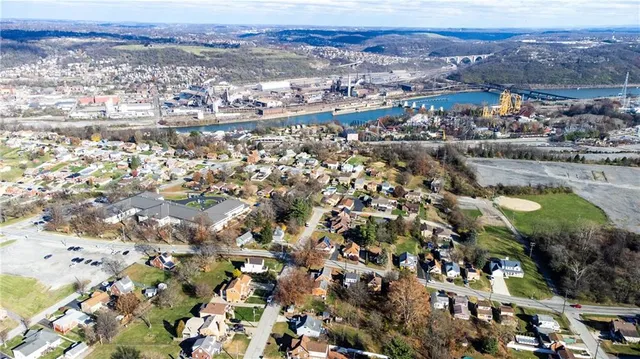 an aerial view of multiple house