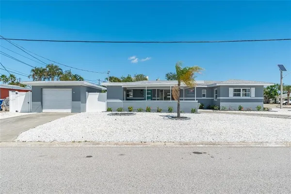 front view of a house with a outdoor space
