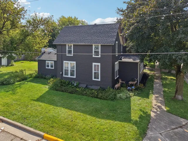 an aerial view of a city