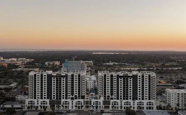 an aerial view of city