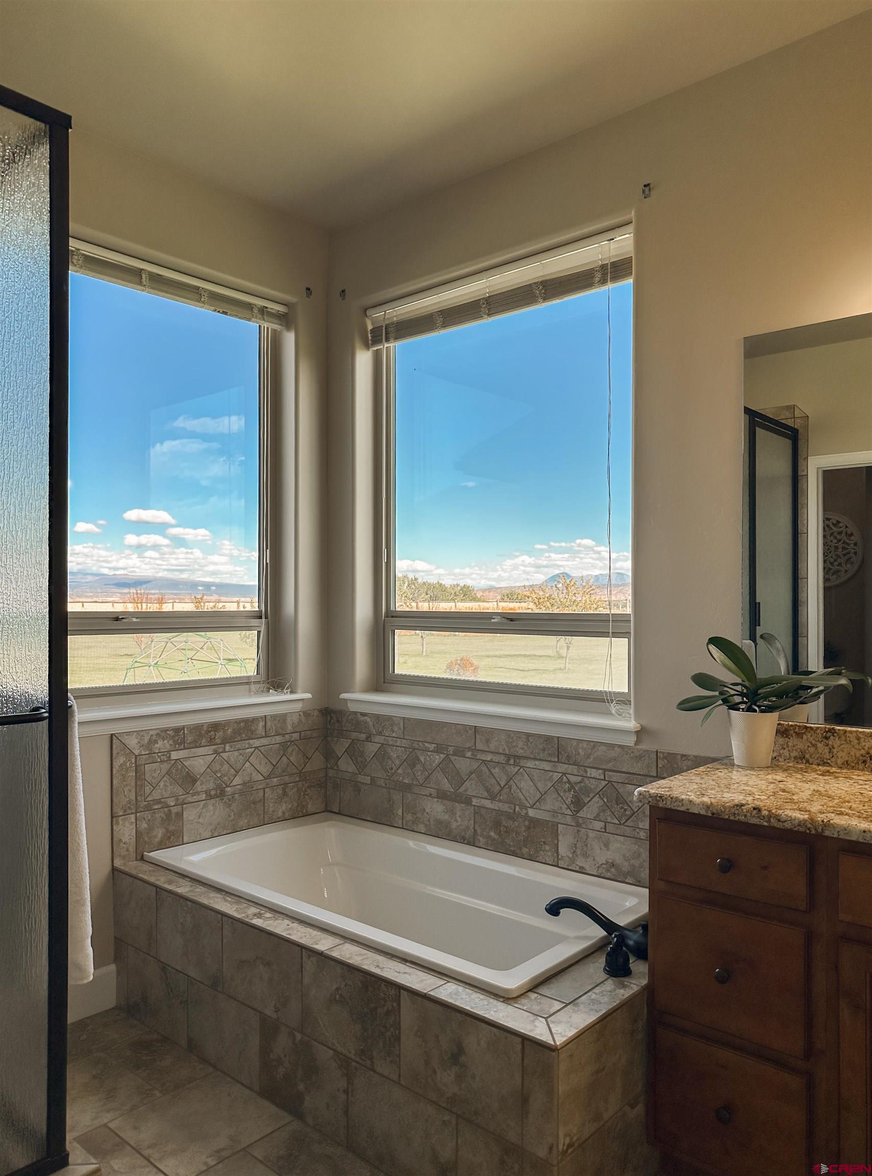 424 Shilo Court Delta, CO 81416 - Photo 23 of 45 a bathroom with a tub sink and mirror