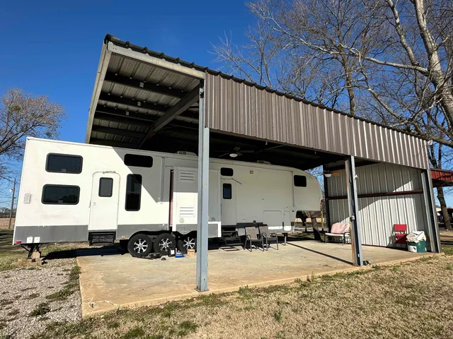a view of a house with a patio