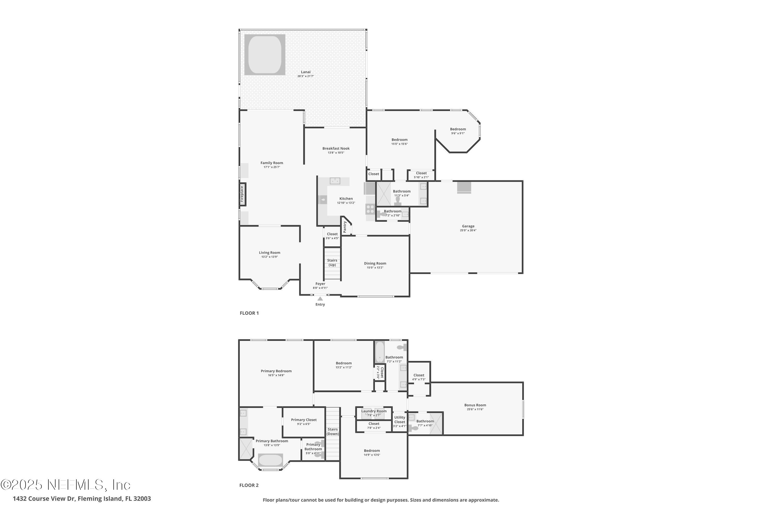 1432 Course View Drive Fleming Island, FL 32003 - Photo 83 of 83 Combined Floorplan