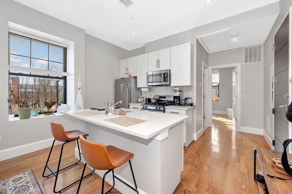 27 Dudley Street Boston, MA 02119 - Photo 22 of 42 a kitchen with a sink a counter top space and stainless steel appliances