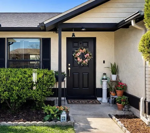 a front view of a house