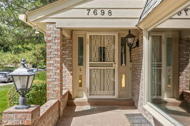 a view of a entryway door front of house
