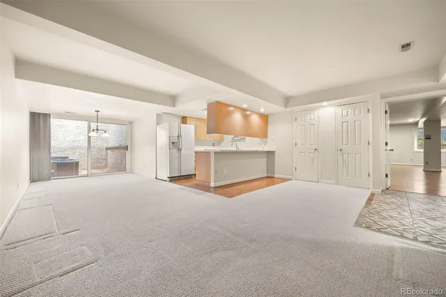 a kitchen with a stove and a microwave