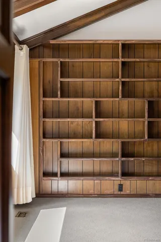 a view of a glass door and window