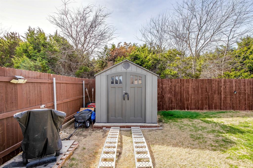111 Treys Way Godley, TX 76044 - Photo 34 of 38 a view of backyard with wooden fence