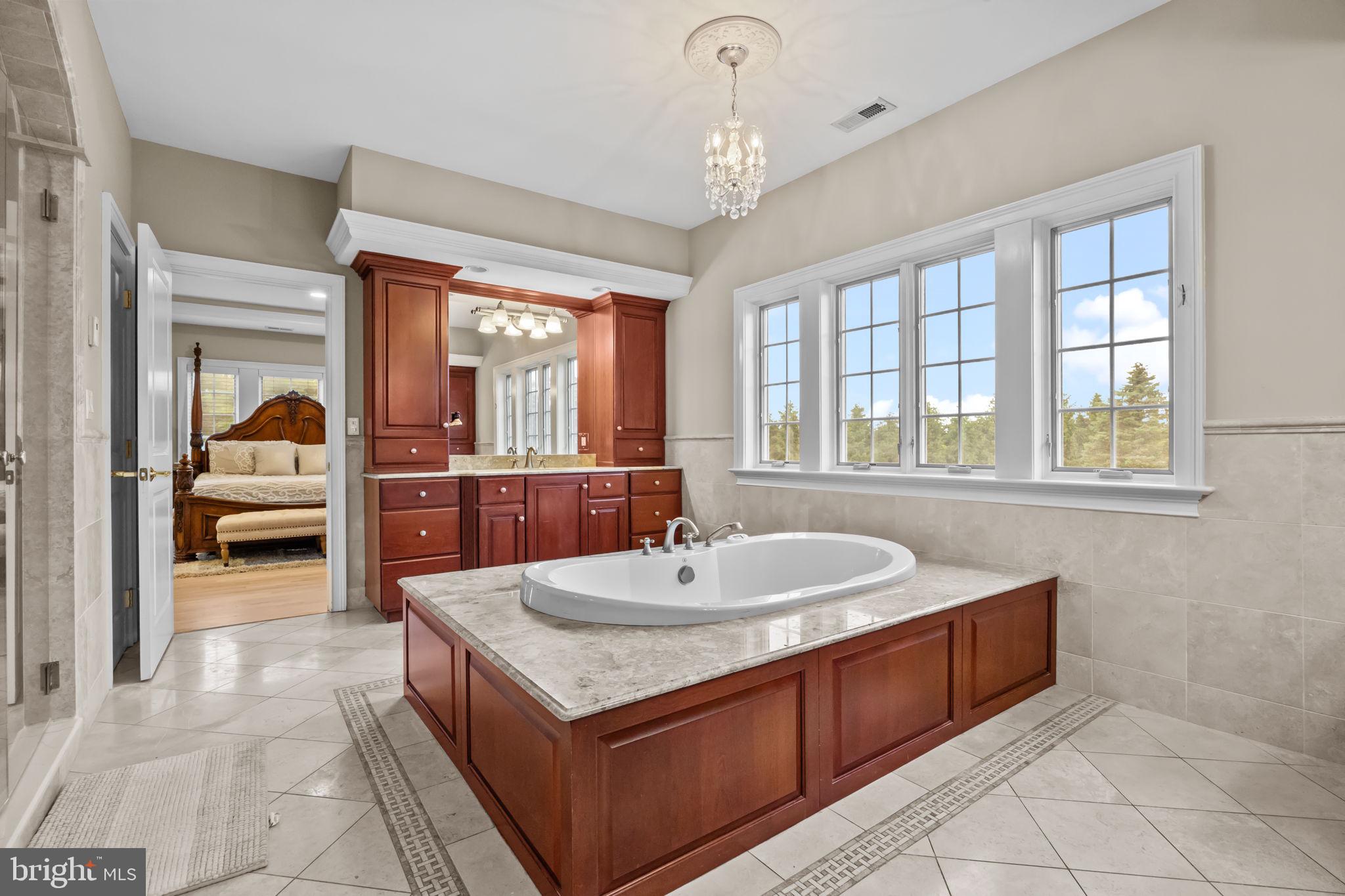 2 Aldans Way Newtown, PA 18940 - Photo 49 of 100 a spacious bathroom with a tub sink and mirror
