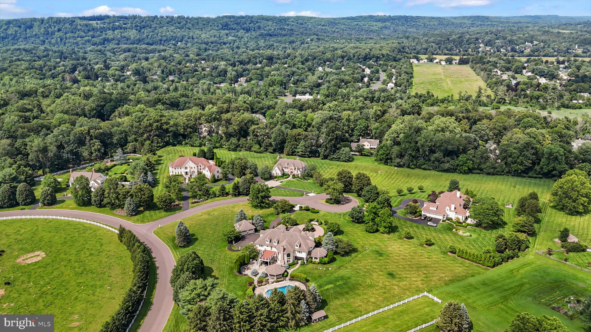2 Aldans Way Newtown, PA 18940 - Photo 96 of 100 an aerial view of residential house with outdoor space and swimming pool