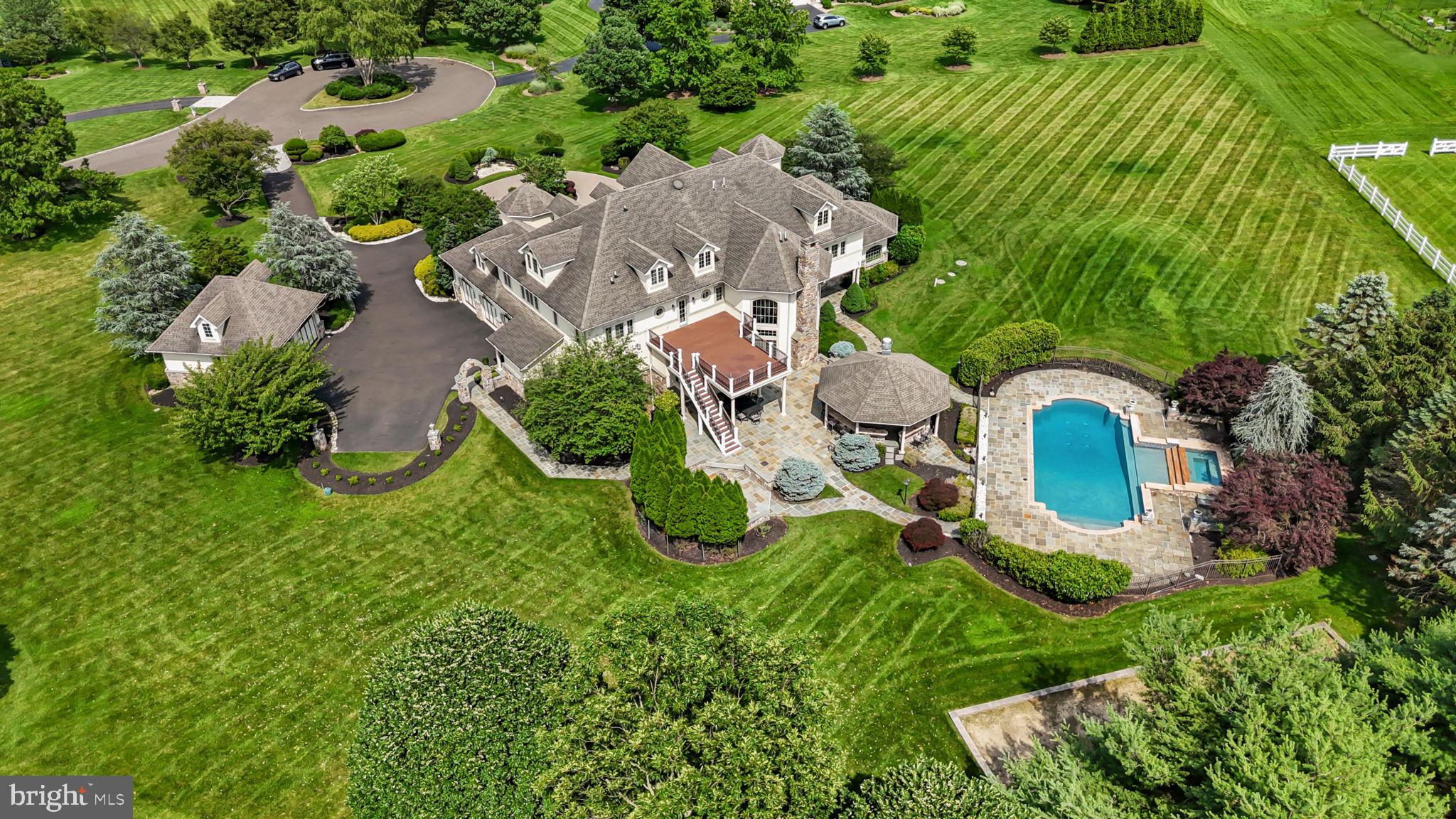2 Aldans Way Newtown, PA 18940 - Photo 97 of 100 an aerial view of a house with garden space and street view
