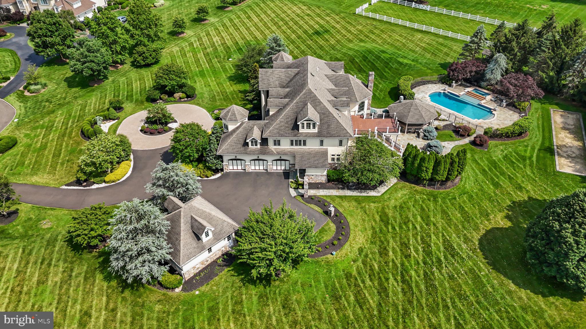 2 Aldans Way Newtown, PA 18940 - Photo 98 of 100 an aerial view of a house with yard outdoor seating and entertaining space