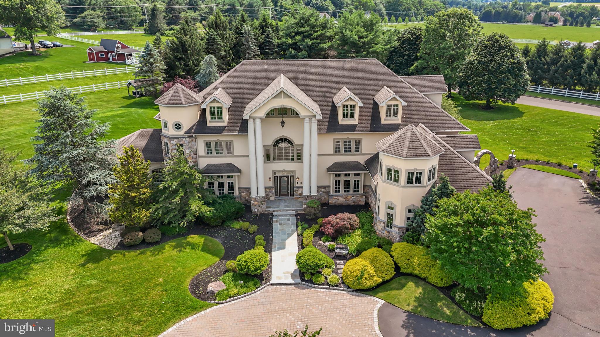 2 Aldans Way Newtown, PA 18940 - Photo 100 of 100 a aerial view of a house with a yard and potted plants