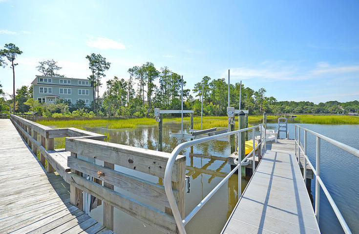 1770 Bergenfield Road Mount Pleasant, SC 29466 - Photo 34 of 43 Dock with Boat Lift