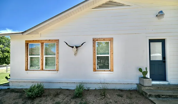 a front view of a house