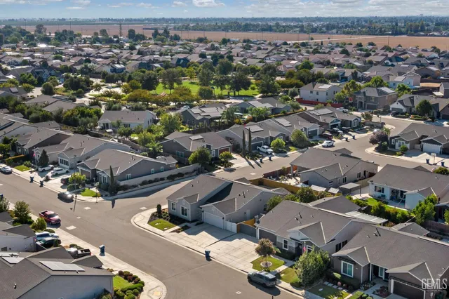 an aerial view of a city