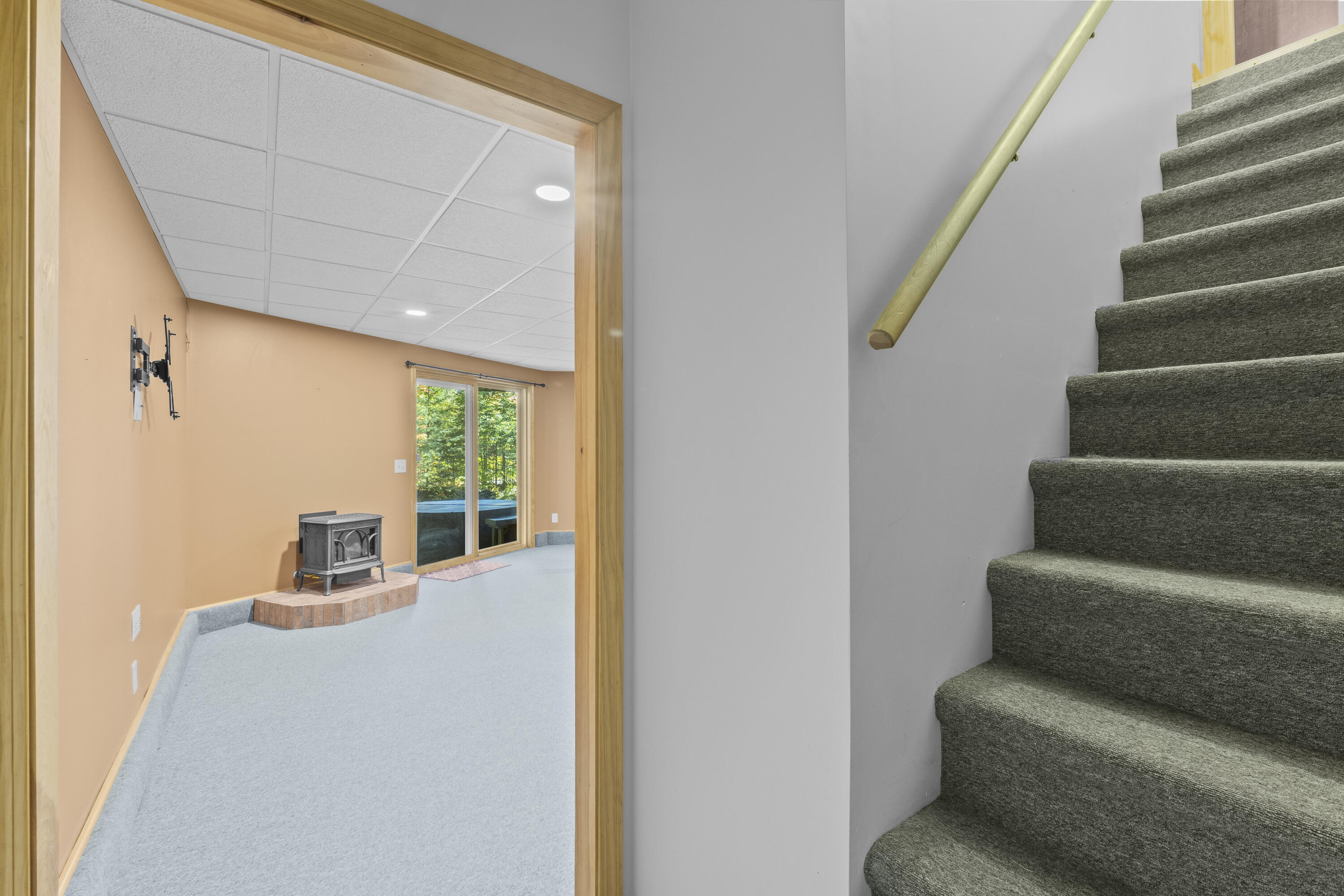 376 Bowdoinham Road Sabattus, ME 04280 - Photo 40 of 81 Stairs from Family Room to First Floor