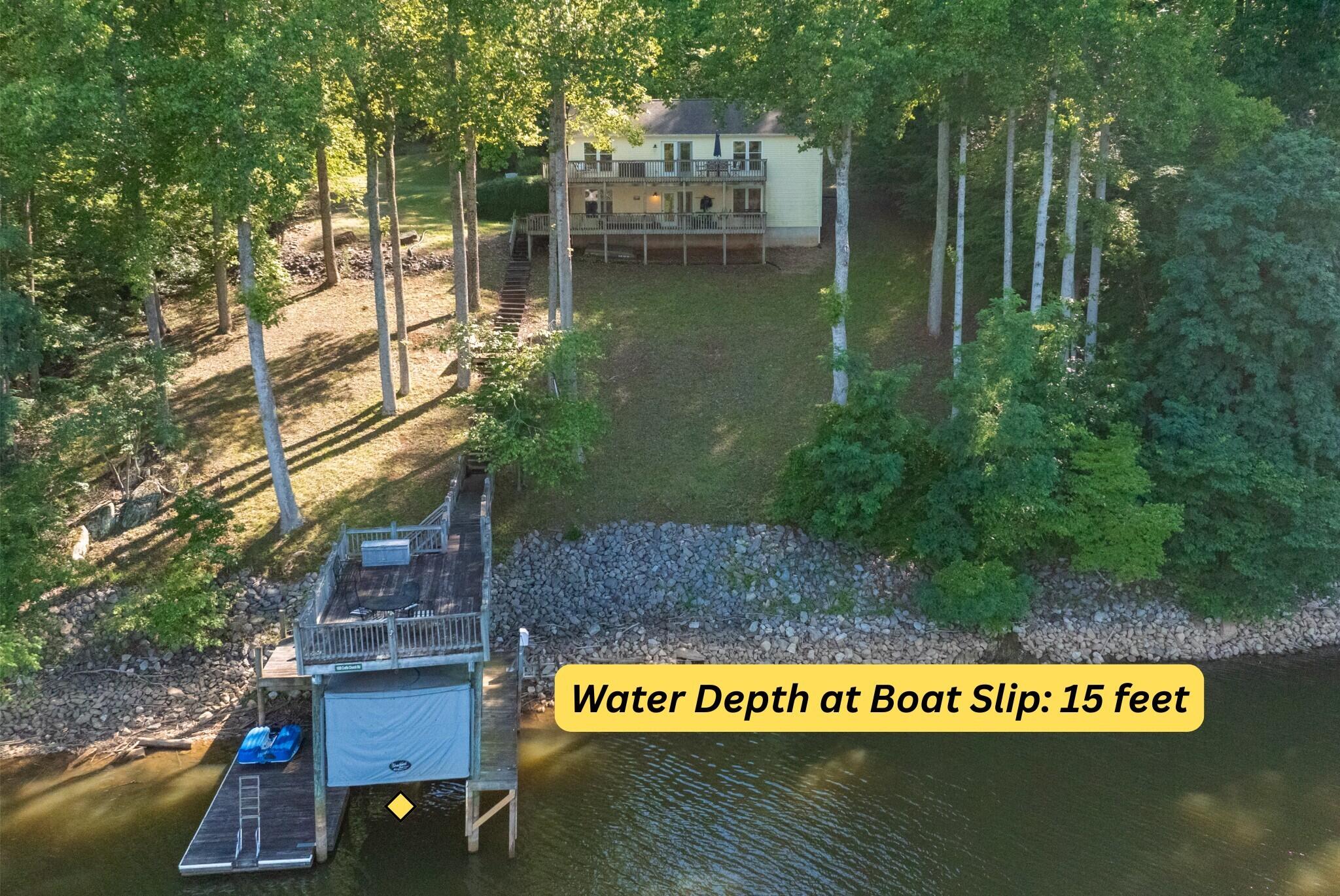 1650 Crafts Church Road Glade Hill, VA 24092 - Photo 4 of 92 Water Depth at Boat Slip 15 feet