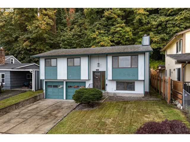 a house view with a garden space