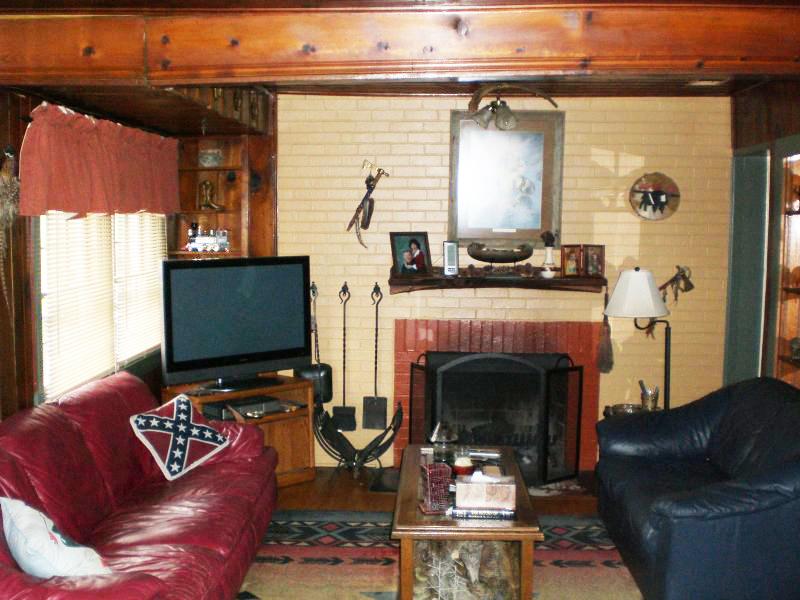 1706 Blue Ridge Springs Road Blue Ridge, VA 24064 - Photo 4 of 14 a living room with furniture a fireplace and a flat screen tv