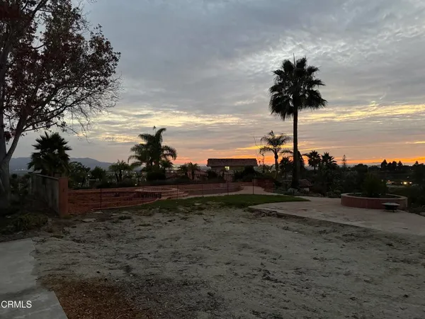 a view of outside space and mountain view